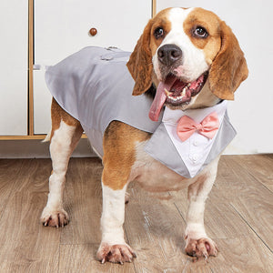 Pet Elegant Swallowtail Wedding Suit Jacket Formal Outfit