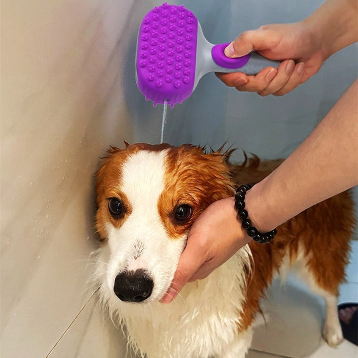 Transform Your Pet's Bath Time with the Pet Shower Bath Brush Float